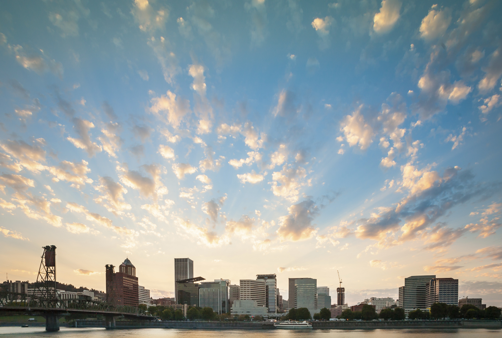 Downtown Portland, Oregon at Dusk