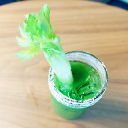 Bloody Mary made with green juice